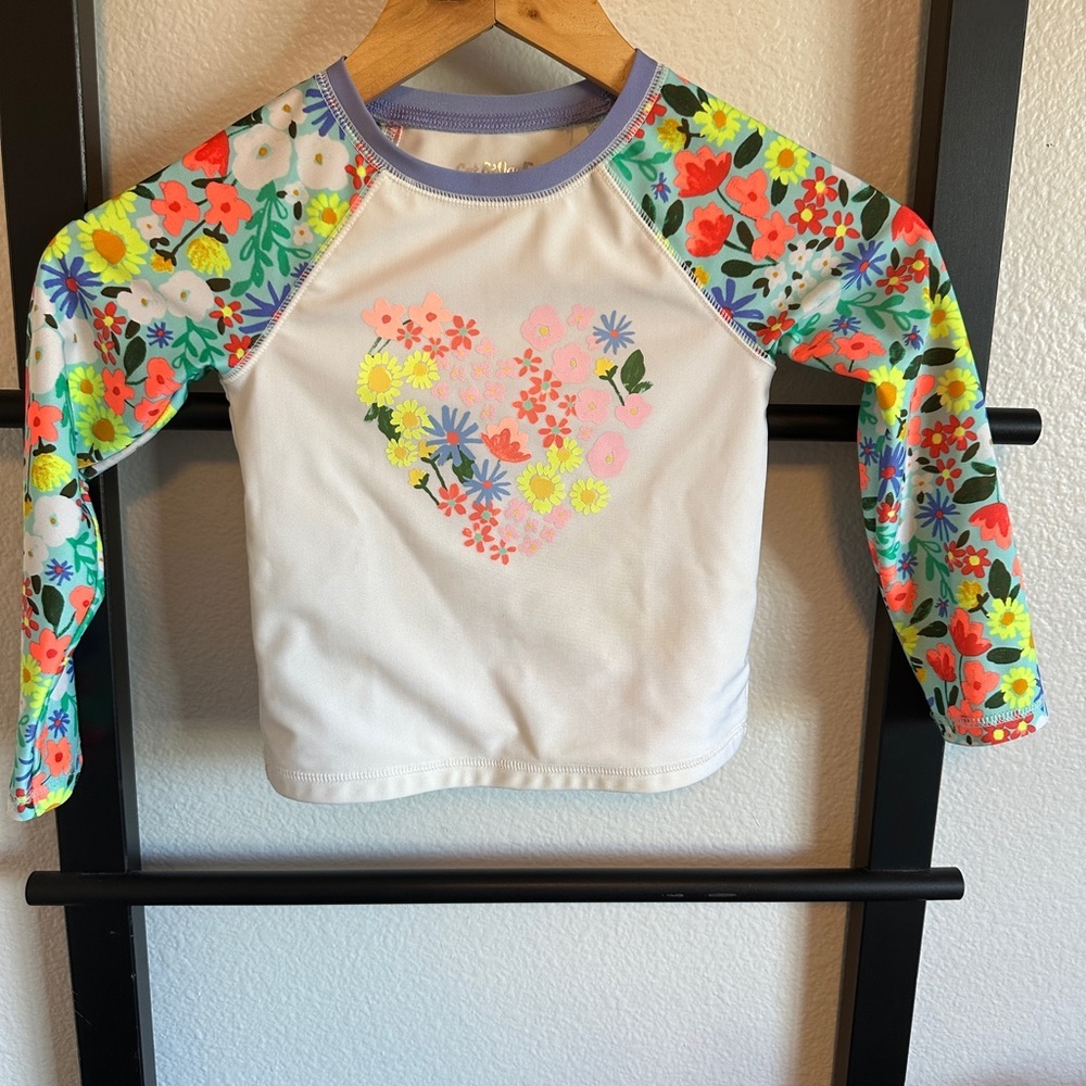 Floral Kids Swim Shirt